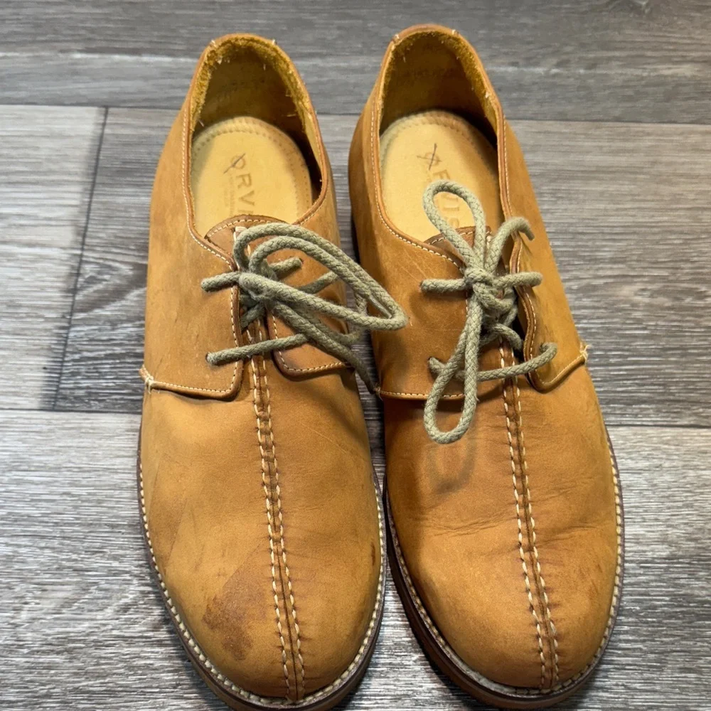 Orvis Tan Leather Men's Oxfords size 11.5 (s259)